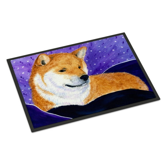 Carolines Treasures SS8417MAT Shiba Inu Doormat 18x27 27"L x 18"W multicolor