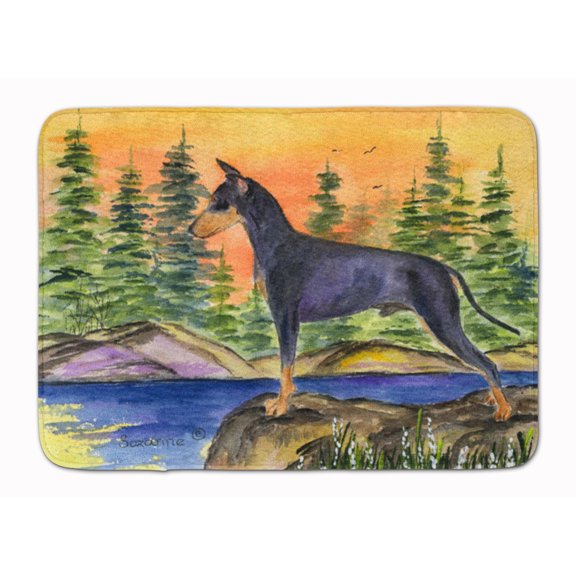 Carolines Treasures SS8419RUG Manchester Terrier Machine Washable Memory Foam Mat 19 X 27" multicolor