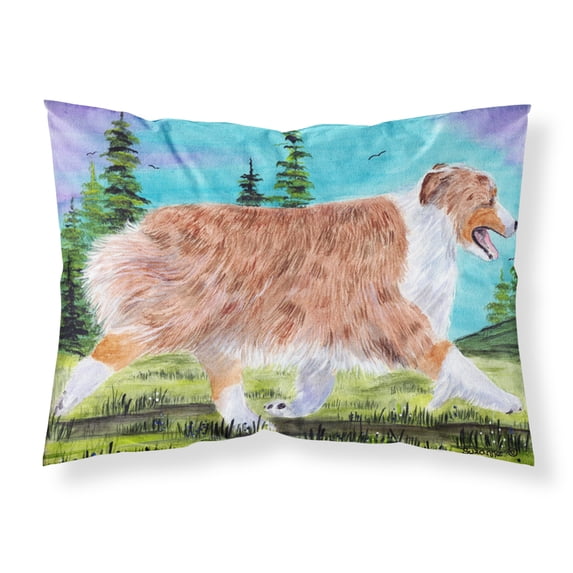 Carolines Treasures SS8423PILLOWCASE Australian Shepherd Fabric Standard Pillowcase Standard multicolor