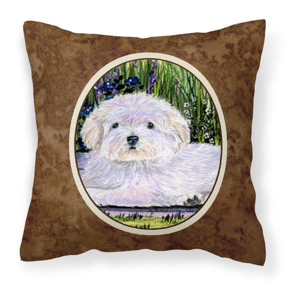 Carolines Treasures SS8430PW1414 Coton de Tulear Fabric Decorative Pillow, 14Hx14W, multicolor