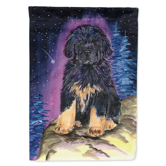 Carolines Treasures SS8440-FLAG-PARENT Starry Night Tibetan Mastiff Flag  multicolor