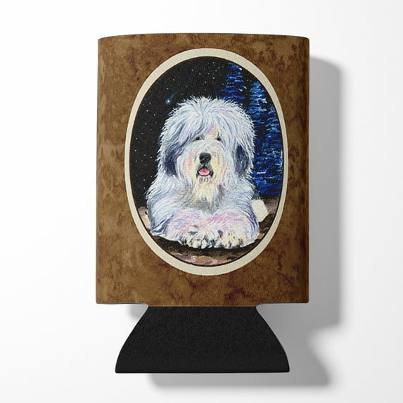 Carolines Treasures SS8443CC Starry Night Old English Sheepdog Can or Bottle Hugger Can Hugger multicolor