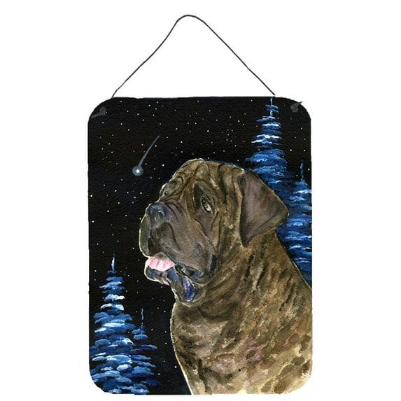Carolines Treasures SS8463DS1216 Starry Night Mastiff Wall or Door Hanging Prints 12x16 multicolor