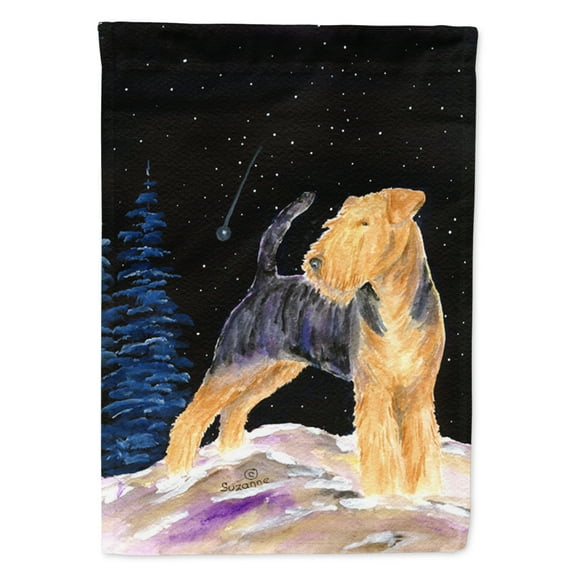Carolines Treasures SS8464-FLAG-PARENT Starry Night Welsh Terrier Flag multicolor