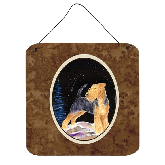 Carolines Treasures SS8464DS66 Starry Night Welsh Terrier Wall or Door Hanging Prints 6x6 multicolor