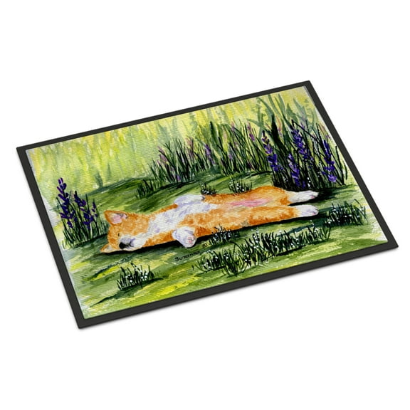 Carolines Treasures SS8465MAT Corgi Doormat 18x27 27"L x 18"W multicolor
