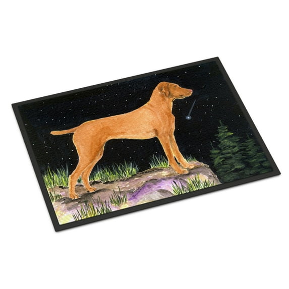 Carolines Treasures SS8478JMAT Starry Night Vizsla Doormat 24x36 36"L x 24"W multicolor