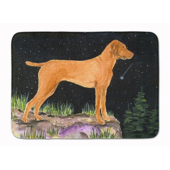 Carolines Treasures SS8478RUG Starry Night Vizsla Machine Washable Memory Foam Mat 19 X 27" multicolor