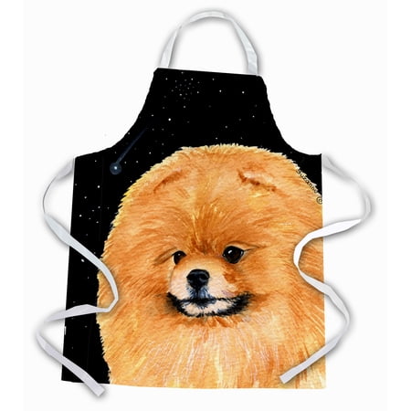 Carolines Treasures SS8481APRON Starry Night Pomeranian Apron Large multicolor