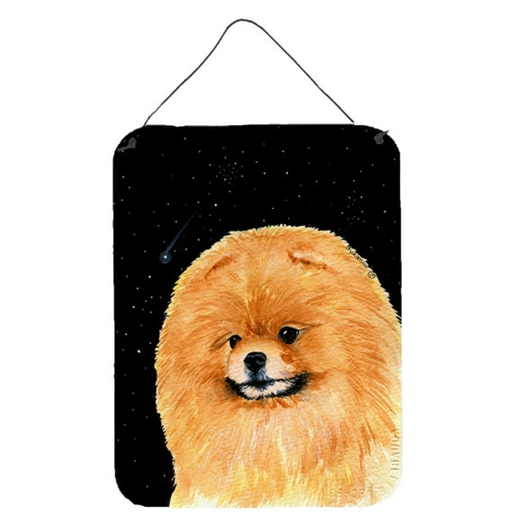 Starry Night Pomeranian Aluminium Metal Wall or Door Hanging Prints