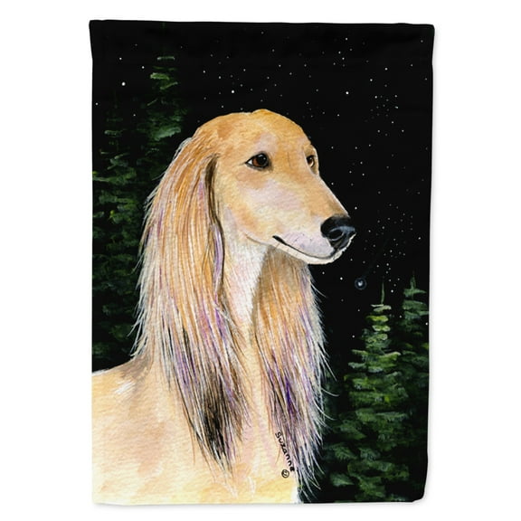 Carolines Treasures SS8485-FLAG-PARENT Starry Night Saluki Flag  multicolor
