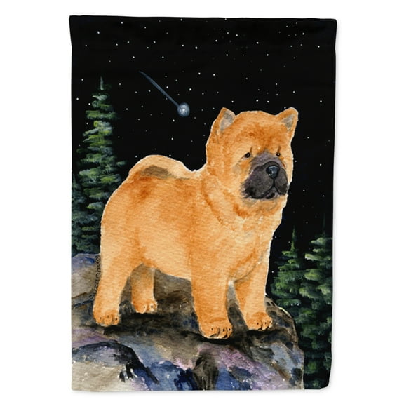 Carolines Treasures SS8488-FLAG-PARENT Starry Night Chow Chow Flag  multicolor