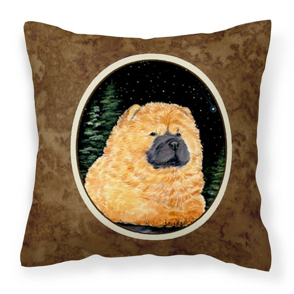 Carolines Treasures SS8489PW1414 Starry Night Chow Chow Fabric Decorative Pillow, 14Hx14W, multicolor