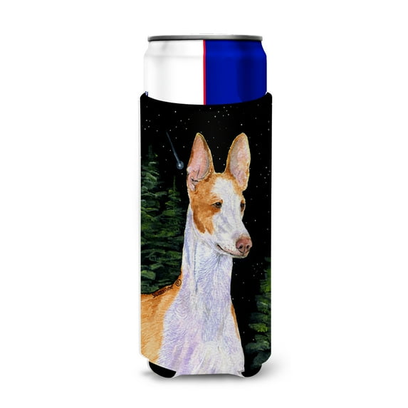 Carolines Treasures SS8495MUK Starry Night Ibizan Hound Ultra Hugger for slim cans Slim Can multicolor