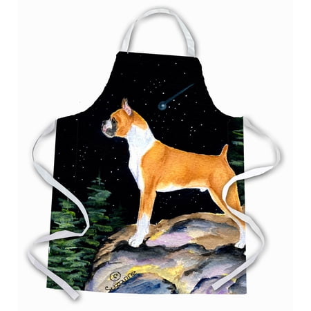 Carolines Treasures SS8496APRON Starry Night Boxer Apron Large multicolor