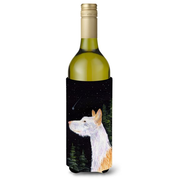 Carolines Treasures SS8499LITERK Starry Night Ibizan Hound Wine Bottle Hugger Wine Bottle multicolor