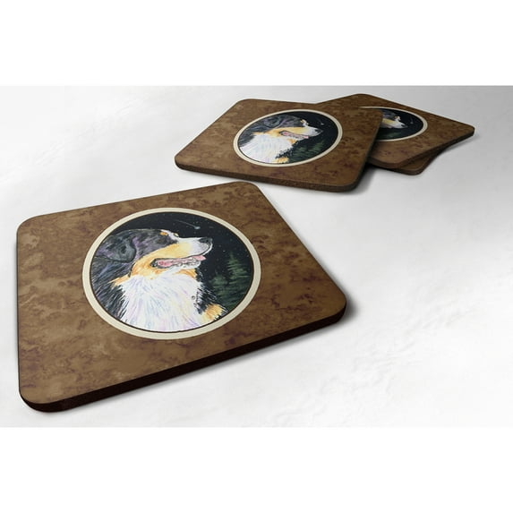 Carolines Treasures SS8512FC Starry Night Bernese Mountain Dog Foam Coaster Set of 4 3 1/2 x 3 1/2 multicolor