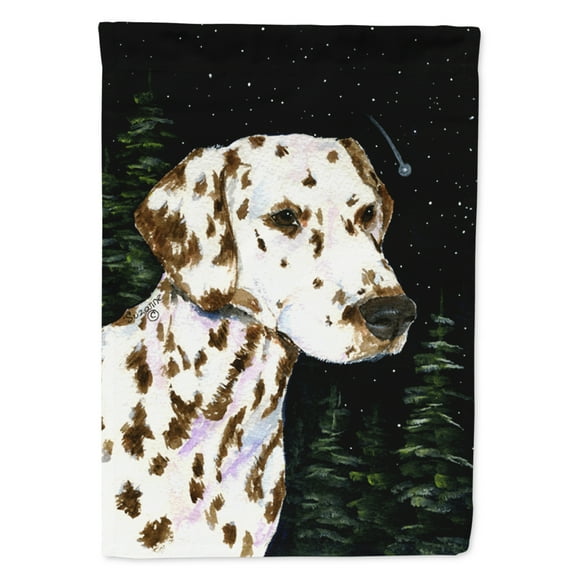 Carolines Treasures SS8518-FLAG-PARENT Starry Night Dalmatian Flag  multicolor