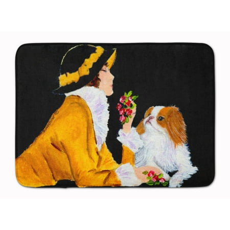 Carolines Treasures SS8540RUG Lady with her Japanese Chin Machine Washable Memory Foam Mat 19 X 27" multicolor