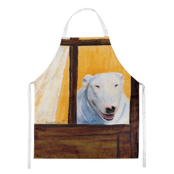 Carolines Treasures SS8542APRON Bull Terrier Apron Large multicolor