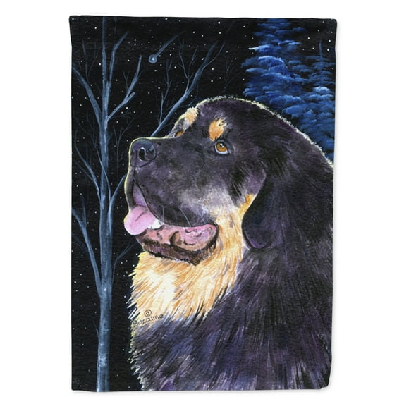 Carolines Treasures SS8552-FLAG-PARENT Starry Night Tibetan Mastiff Flag multicolor