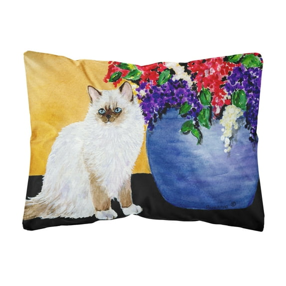 Carolines Treasures SS8604PW1216 Cat - Ragdoll Decorative Canvas Fabric Pillow 12H x16W multicolor