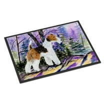Carolines Treasures SS8630JMAT Fox Terrier Doormat 24x36 36"L x 24"W multicolor