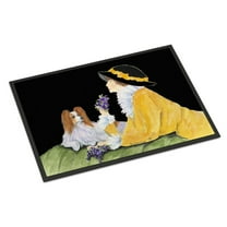 Carolines Treasures SS8633JMAT Papillon Doormat 24x36 36"L x 24"W multicolor