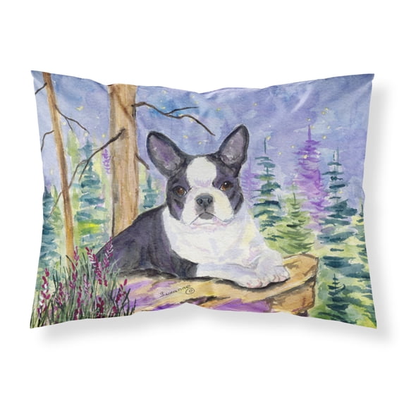 Carolines Treasures SS8638PILLOWCASE Boston Terrier Fabric Standard Pillowcase Standard multicolor