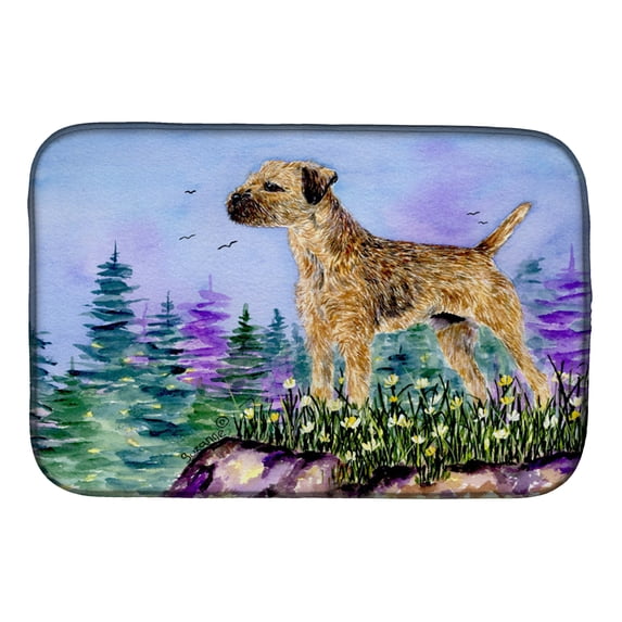Border Terrier Dish Drying Mat