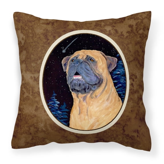 Carolines Treasures SS8672PW1414 Bullmastiff Fabric Decorative Pillow, 14Hx14W, multicolor