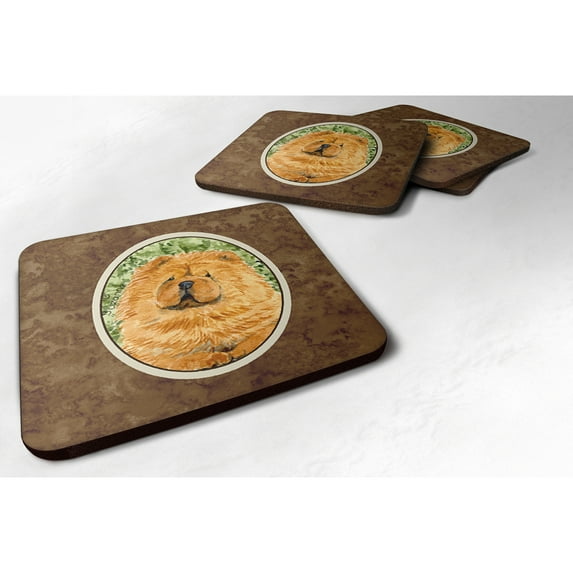 Carolines Treasures SS8709FC Chow Chow Foam Coaster Set of 4 3 1/2 x 3 1/2 multicolor