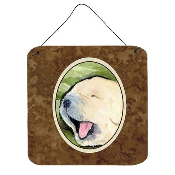 Carolines Treasures SS8717DS66 Golden Retriever Aluminum Metal Wall or Door Hanging Prints, 6 x 6", Multicolor