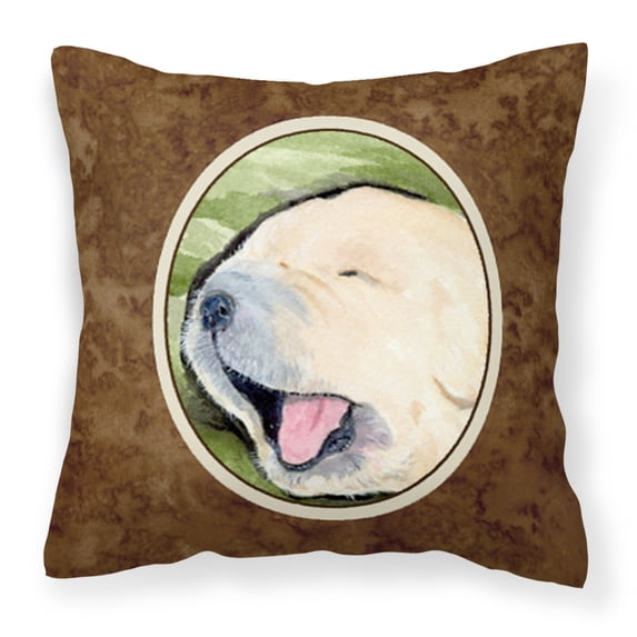 Carolines Treasures SS8717PW1414 Golden Retriever Fabric Decorative Pillow, 14Hx14W, multicolor