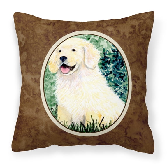 Carolines Treasures SS8739PW1414 Golden Retriever Fabric Decorative Pillow, 14Hx14W, multicolor