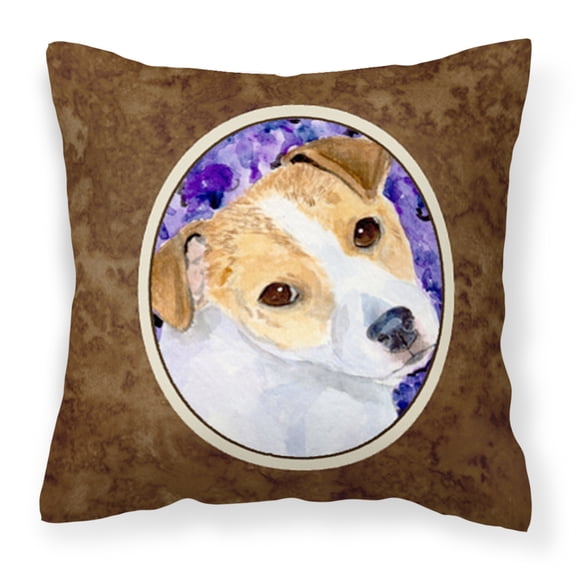 Carolines Treasures SS8740PW1414 Jack Russell Terrier Fabric Decorative Pillow, 14Hx14W, multicolor