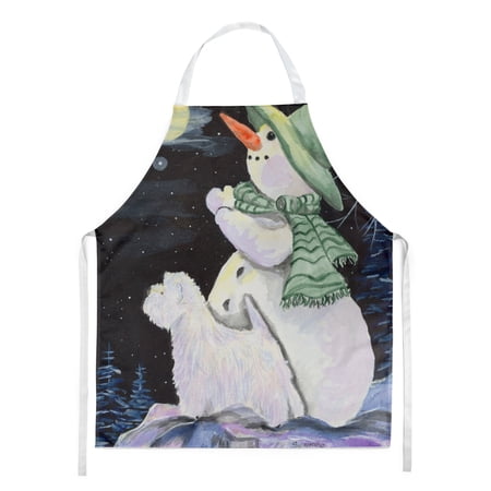 Carolines Treasures SS8797APRON Snowman with Westie Apron Large multicolor