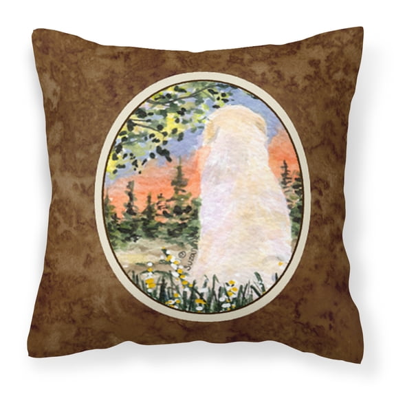 Carolines Treasures SS8820PW1414 Golden Retriever Fabric Decorative Pillow, 14Hx14W, multicolor