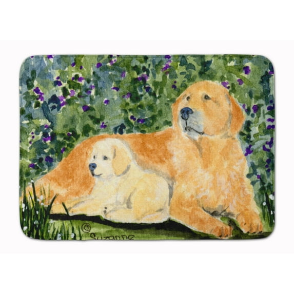 Carolines Treasures SS8852RUG Golden Retriever Machine Washable Memory Foam Mat 19 X 27" multicolor