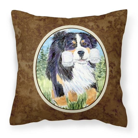 Carolines Treasures SS8860PW1414 Bernese Mountain Dog Fabric Decorative Pillow, 14Hx14W, multicolor