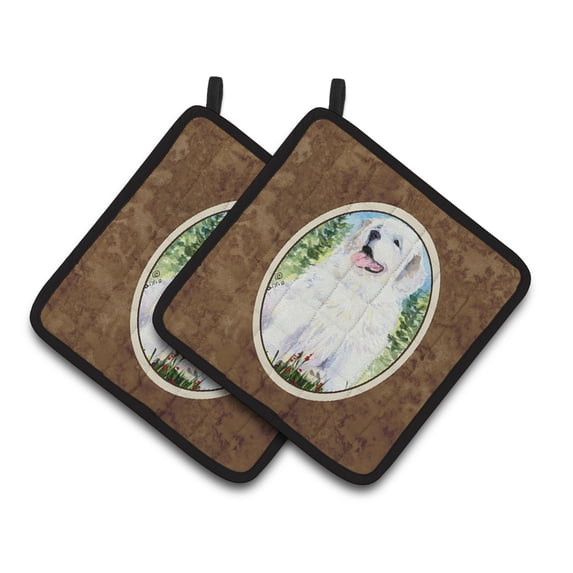 Carolines Treasures SS8866PTHD Great Pyrenees Pair of Pot Holders, 7.5HX7.5W, multicolor