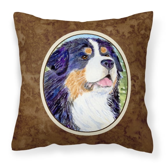 Carolines Treasures SS8867PW1414 Bernese Mountain Dog Fabric Decorative Pillow, 14Hx14W, multicolor