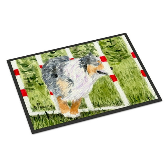 Carolines Treasures SS8885MAT Australian Shepherd Doormat 18x27 27"L x 18"W multicolor