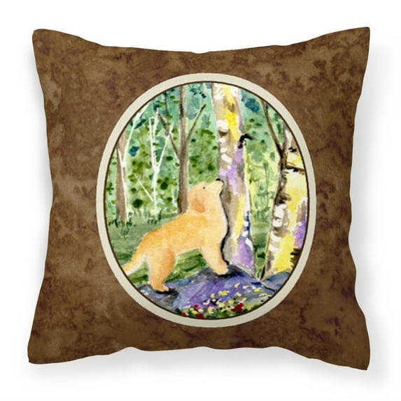 Carolines Treasures SS8887PW1414 Golden Retriever Fabric Decorative Pillow, 14Hx14W, multicolor