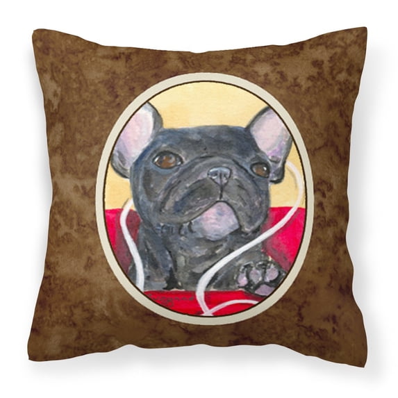 Carolines Treasures SS8899PW1414 French Bulldog Fabric Decorative Pillow, 14Hx14W, multicolor