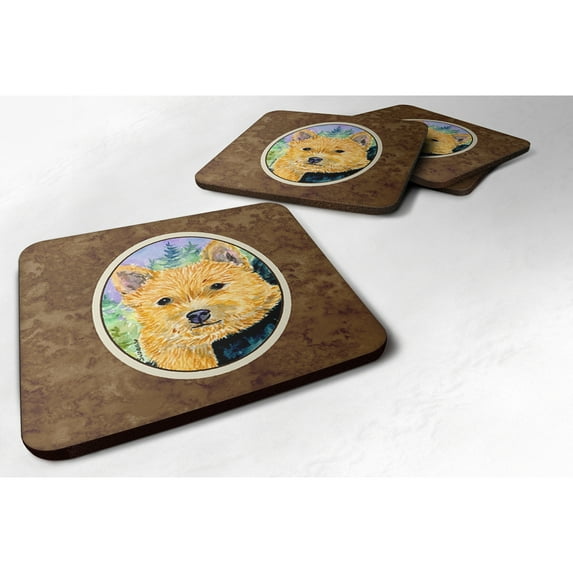 Carolines Treasures SS8905FC Norwich Terrier Foam Coaster Set of 4 3 1/2 x 3 1/2 multicolor