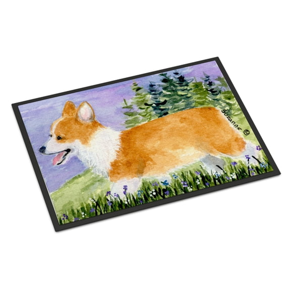 Carolines Treasures SS8912JMAT Corgi Doormat 24x36 36"L x 24"W multicolor