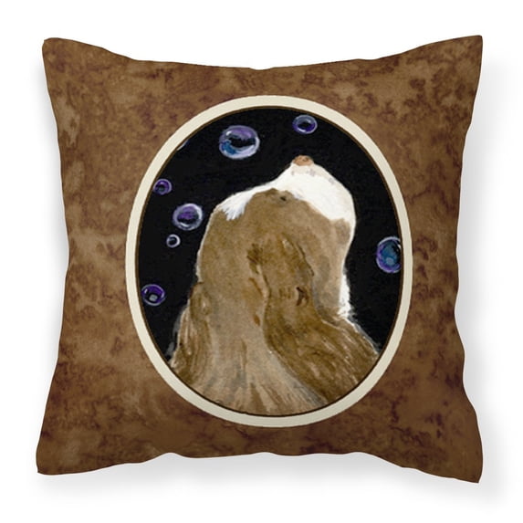 Carolines Treasures SS8941PW1414 Springer Spaniel Fabric Decorative Pillow, 14Hx14W, multicolor