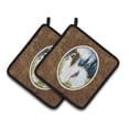 thumbnail image 1 of Carolines Treasures SS8975PTHD Papillon Pair of Pot Holders 7.5HX7.5W multicolor, 1 of 3