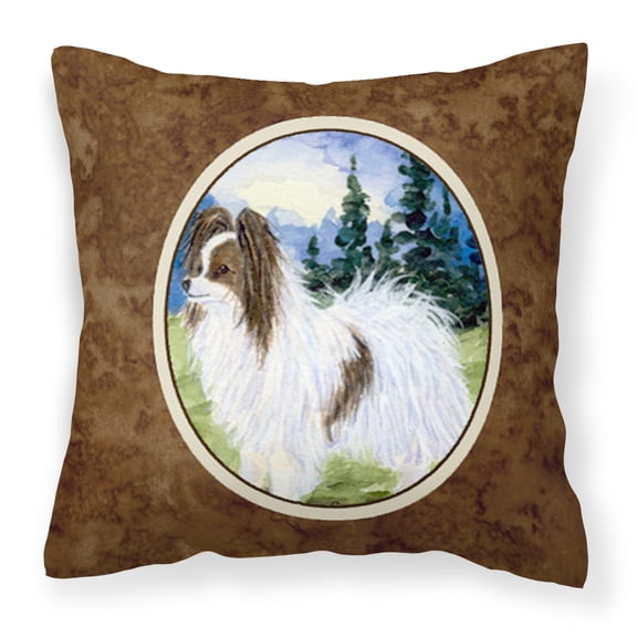 Carolines Treasures SS8975PW1414 Papillon Fabric Decorative Pillow, 14Hx14W, multicolor